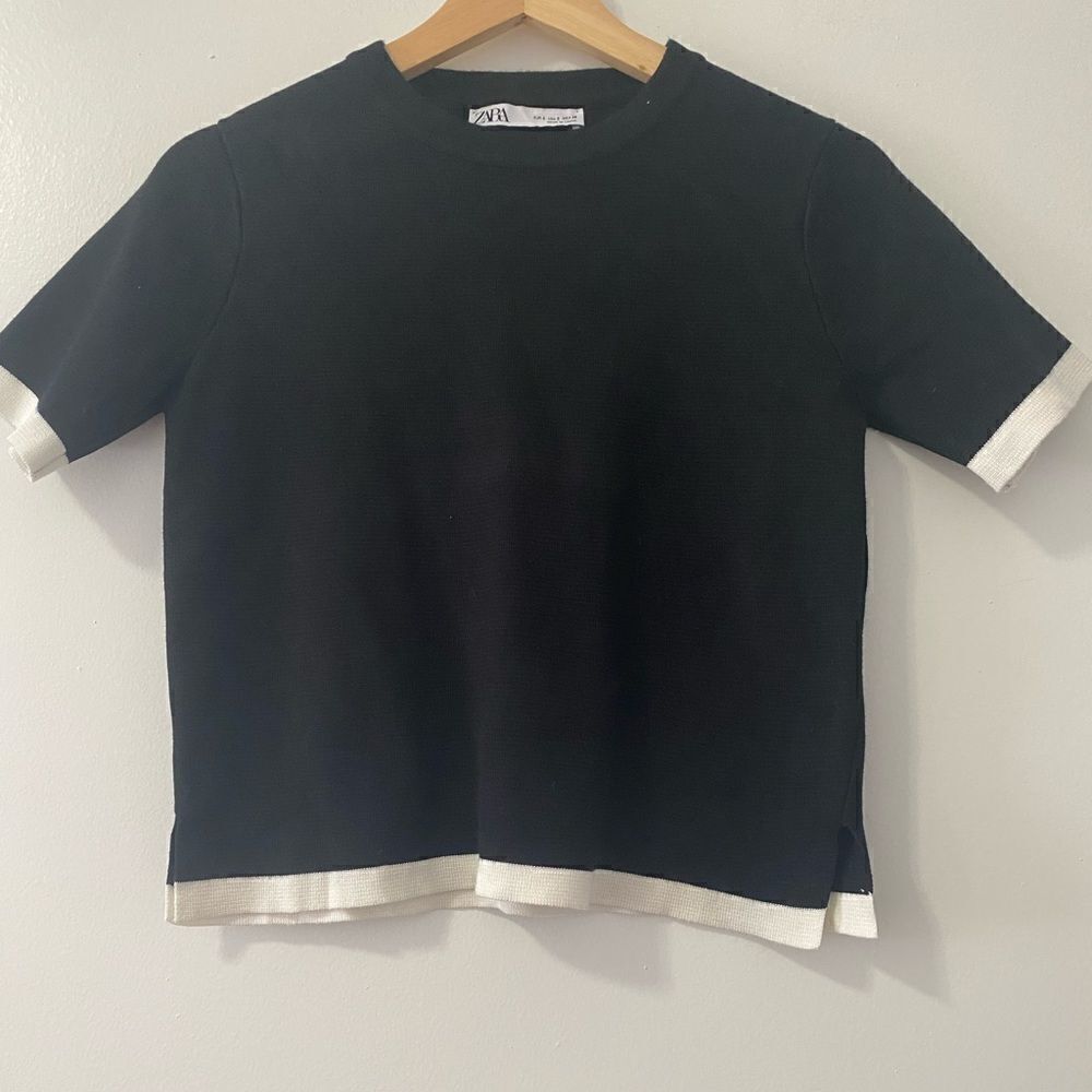 Zara black cropped top